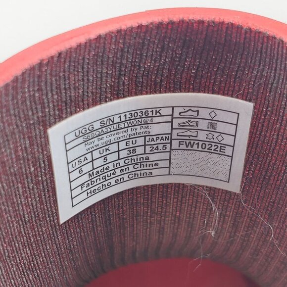 UGG Australia Mens Size 6 Drizlita Mini Ankle Boots Red - Picture 8 of 10